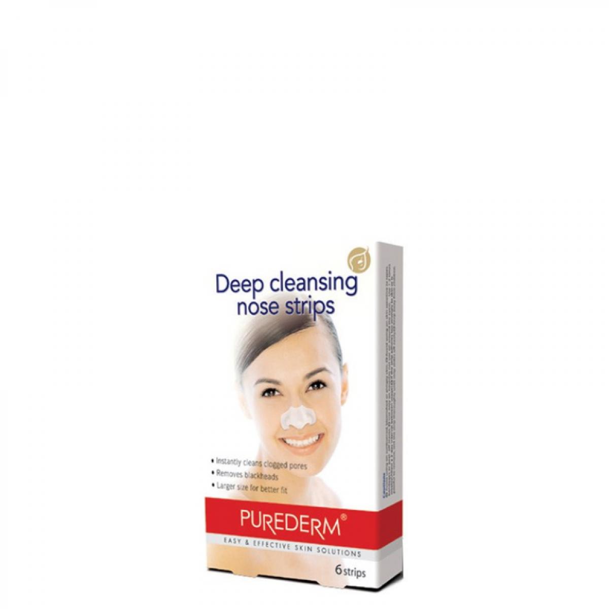 چسب پاک کننده قوی منافذ بینی 6 عددی - Purederm Deep Cleansing Nose 6 Strips