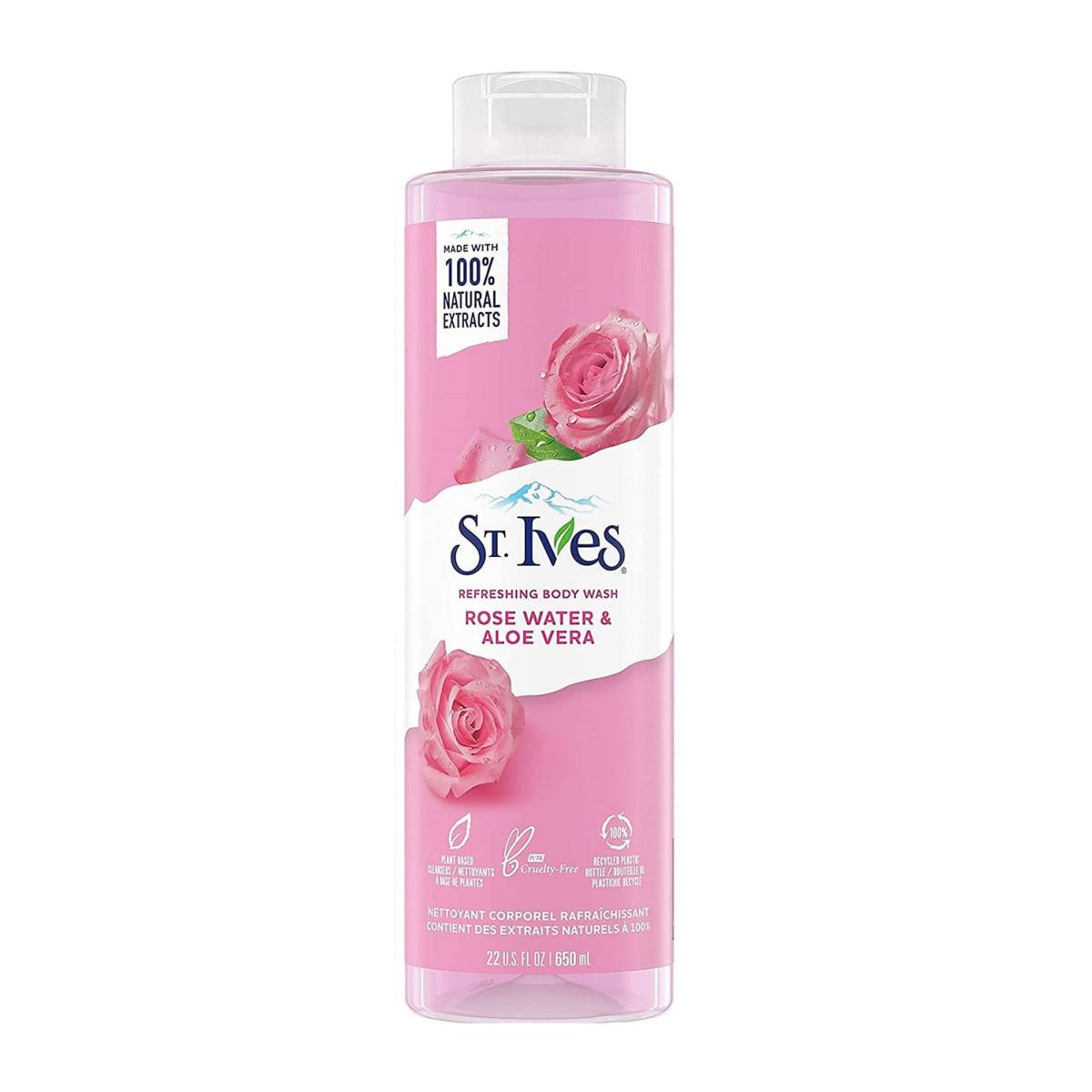 شامپو بدن گل رز و آلوورا - St. Ives Rose Water & Aloe Vera Body Wash 