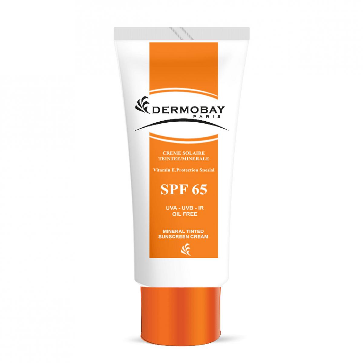 کرم ضد آفتاب مینرال رنگی SPF65 فاقد چربی  - Mineral Tinted Sunscreen Cream Spf 65 Oil Free 50ML