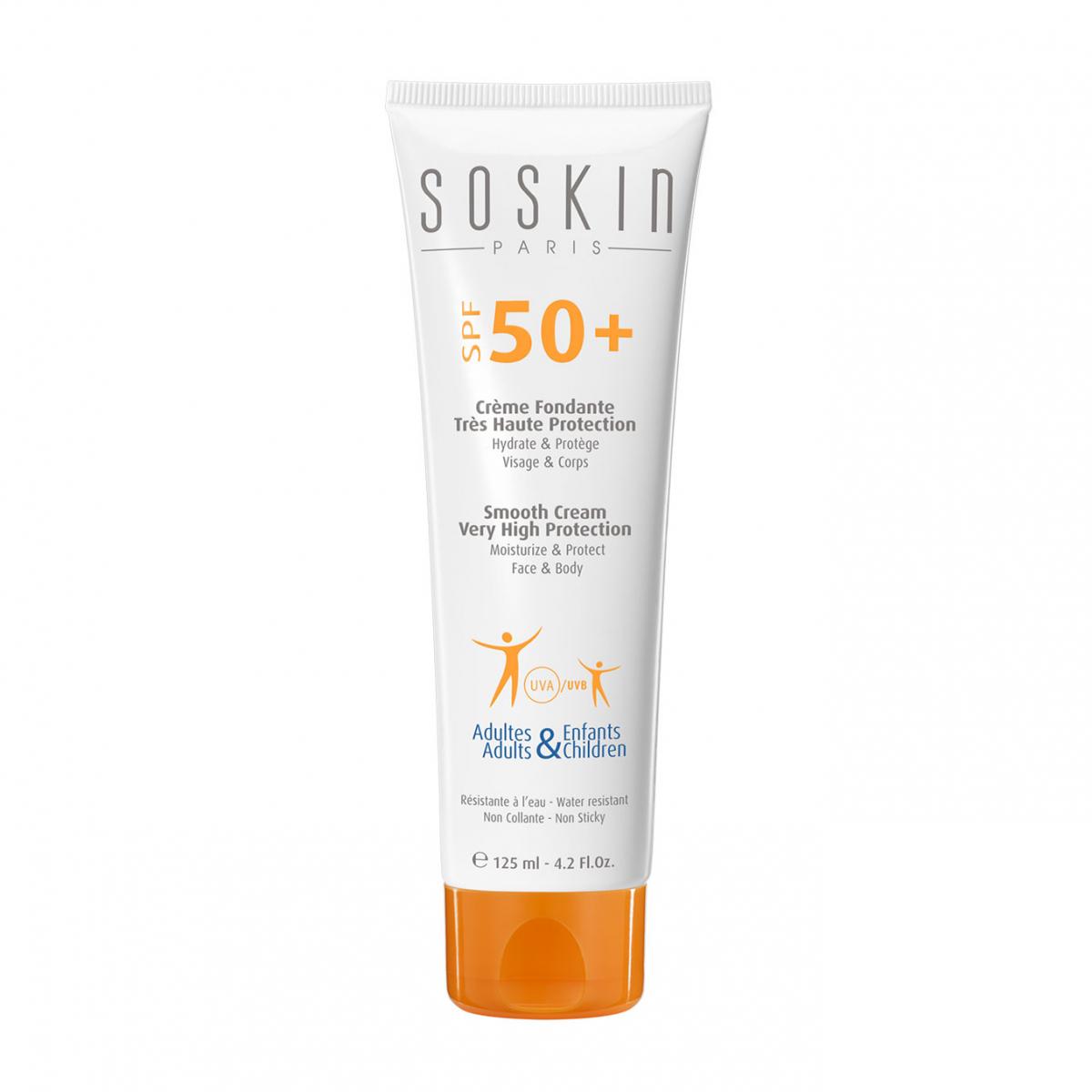 کرم ضد آفتاب و مرطوب کننده صورت و بدن با  spf50 - Smooth Cream Very High Protection 50+