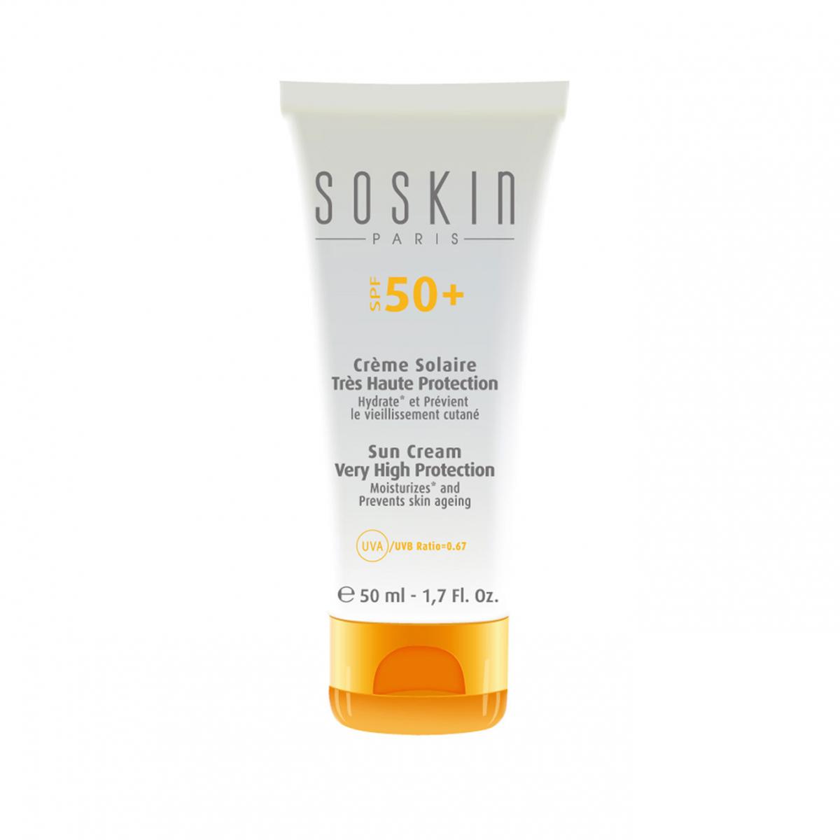 کرم  ضد آفتاب 50 spf بدون رنگ - Sun cream very high protection 50+