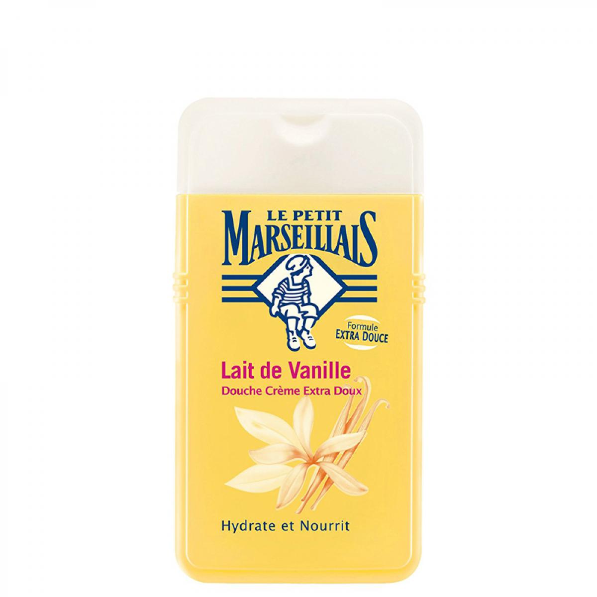 شامپو بدن کِرِمی با عصاره شیر وانیل حجم 250 میل - Le Petit Marseillais Lait De Vanille Douche Creme 250ml