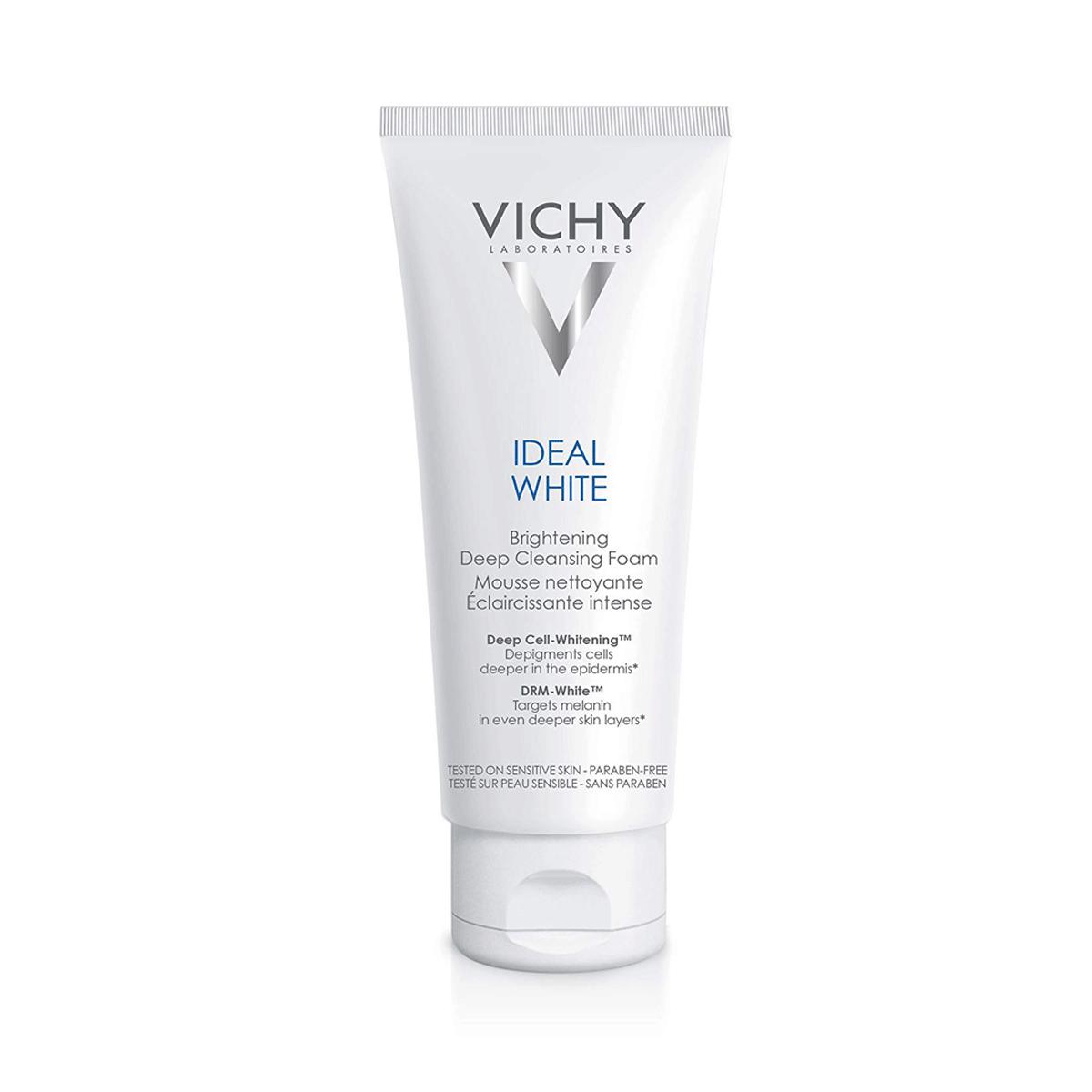 فوم پاک کننده و روشن کننده صورت مدل Ideal White حجم 100 میل -  Vichy Ideal White Brightening Cleansing Foam 100ml