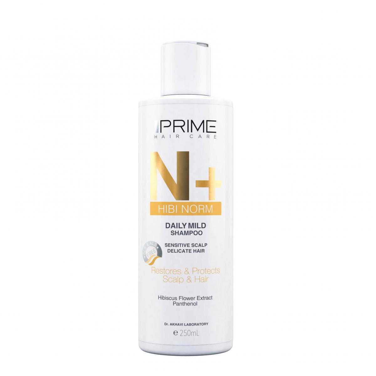 شامپو ملایم روزانه مدل N+ مناسب پوست حساس و موی نازک - Prime Daily Mild Shampoo For Sensitive Scalp 250ml