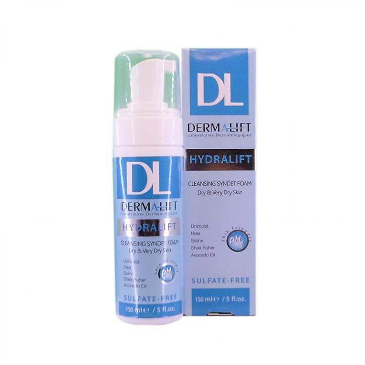 فوم شستشوی صورت پوست خشک هیدرالیفت - Dermalift Hydralift Dry Skin Cleansing Syndet Foam