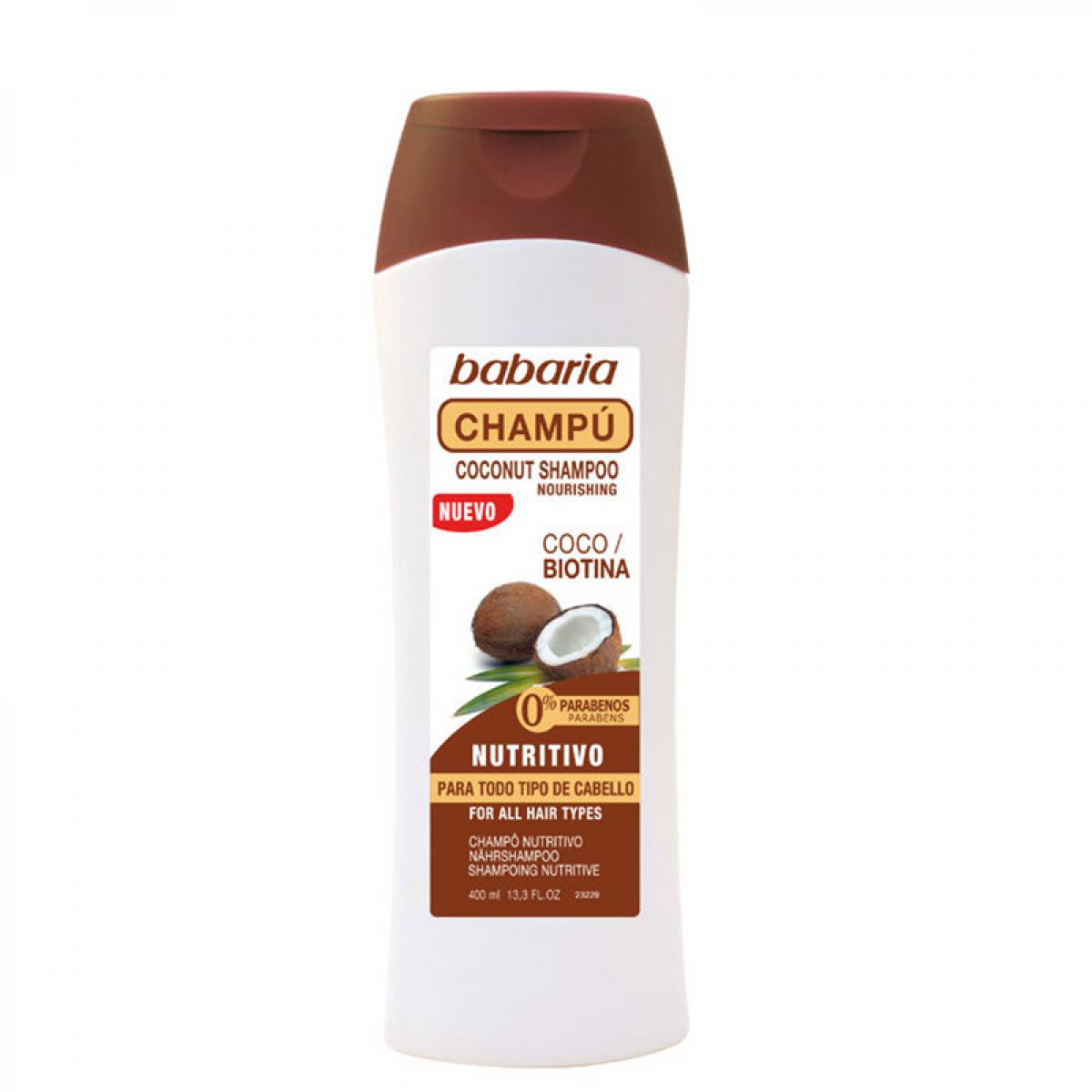 شامپو تقویت کننده حاوی عصاره نارگیل - Babaria Nutritive Shampoo With Coconut Extract 400ml
