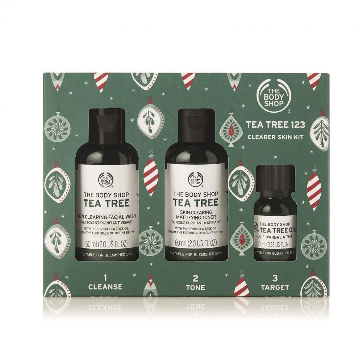 ست پاک کننده پوست چرب تی تری - The Body Shop Tea Tree 123 Clearer Skin Kit