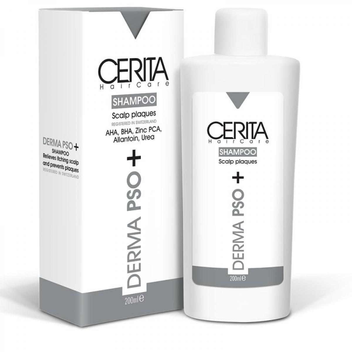 شامپو کنترل کننده پوسته سر مدل Derma PSO  - Cerita Derma PSO Scalp Plaques Shampoo 200ml