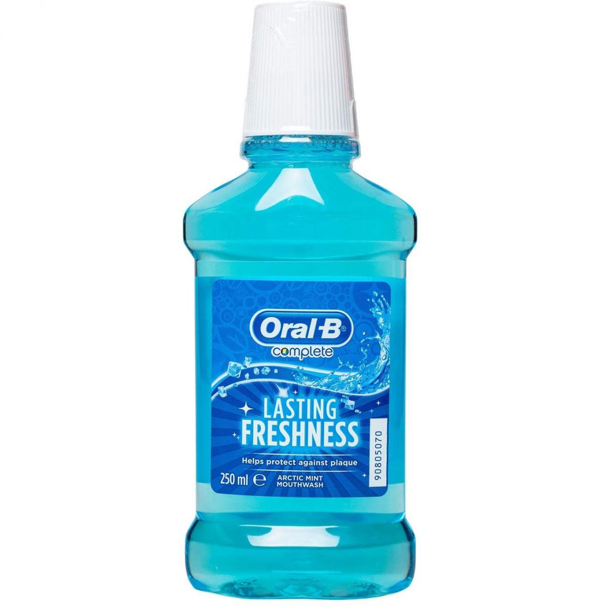 دهان شویه مدل Lasting Freshness - Oral B Complete Lasting Freshness Arctic Mint Mouthwash