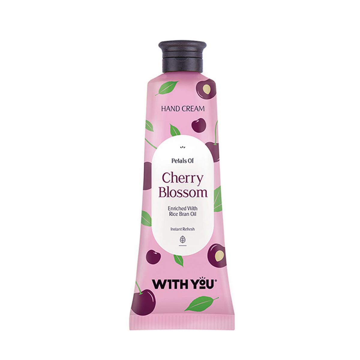 کرم دست عصاره شکوفه گیلاس - With You Petals Of Instant Refresh Hand Cream
