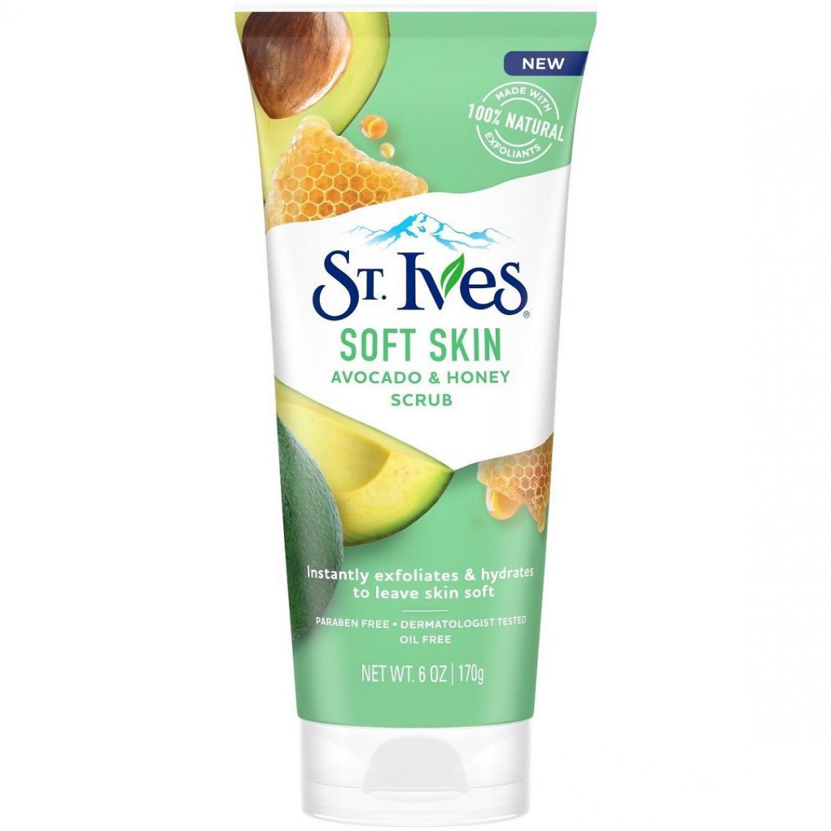 اسکراب نرم کننده آووکادو و عسل -  St Ives Soft Skin Avocado and Honey Scrub