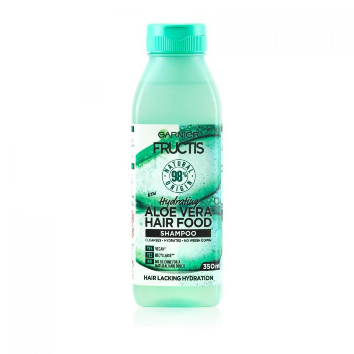 شامپو آبرسان آلوئه ورای  هیر فود Hydrating Aloe Vera حجم 350 میل - Garnier Hydrating Aloe Vera Hair Food Shampoo