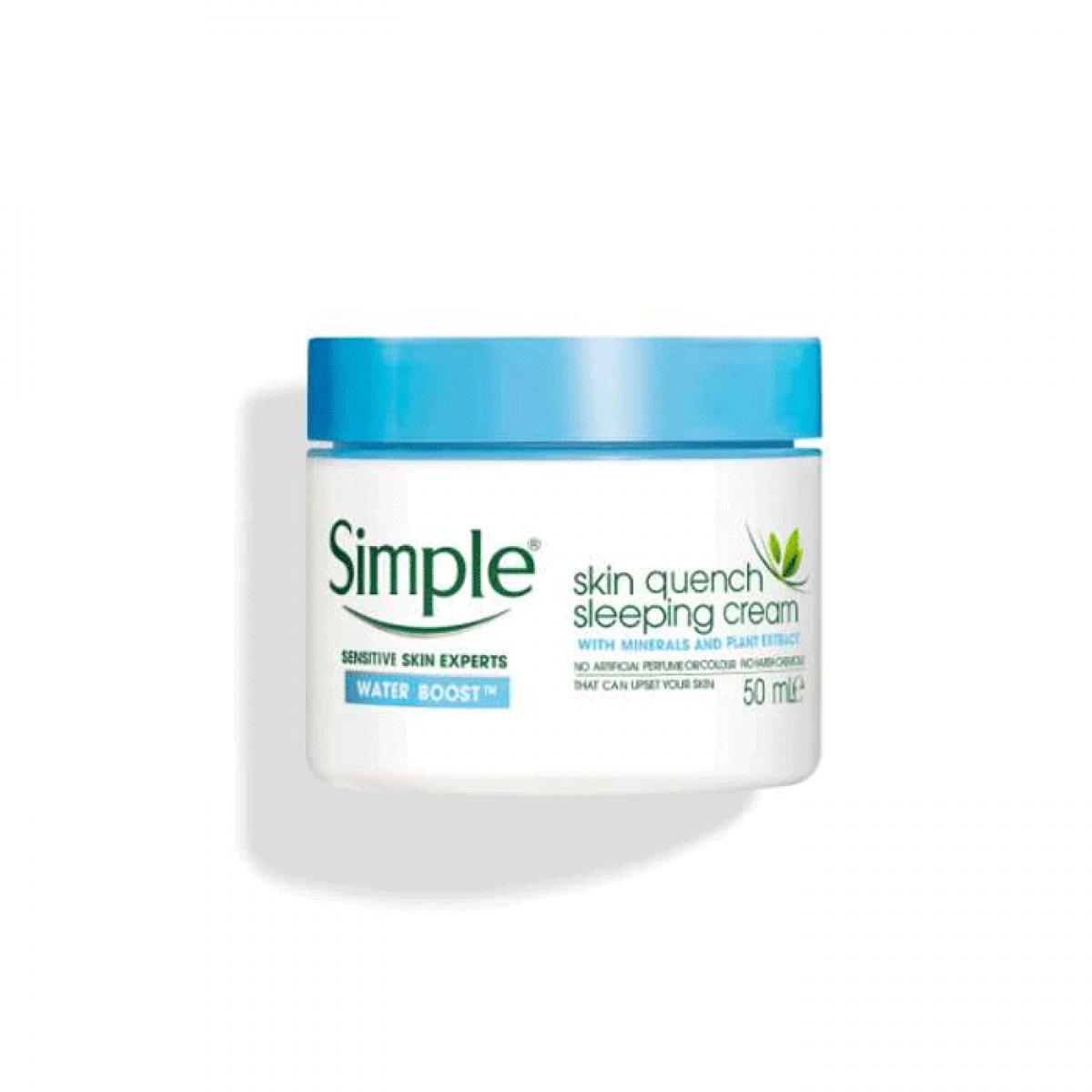 کرم مرطوب کننده و آبرسان شب - Simpel Water Boost Sleeping Cream 50ml