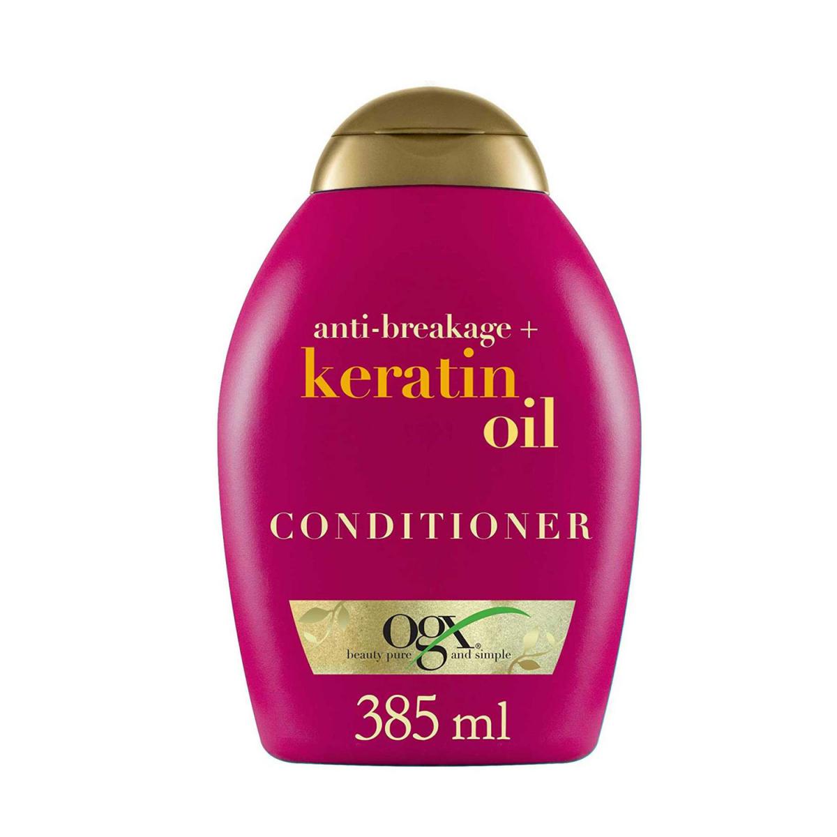 نرم کننده روغن کراتین بدون سولفات، تقویت مو، ضد موخوره و شکستگی - OGX Anti-Breakage Keratin Oil Conditioner 385ml