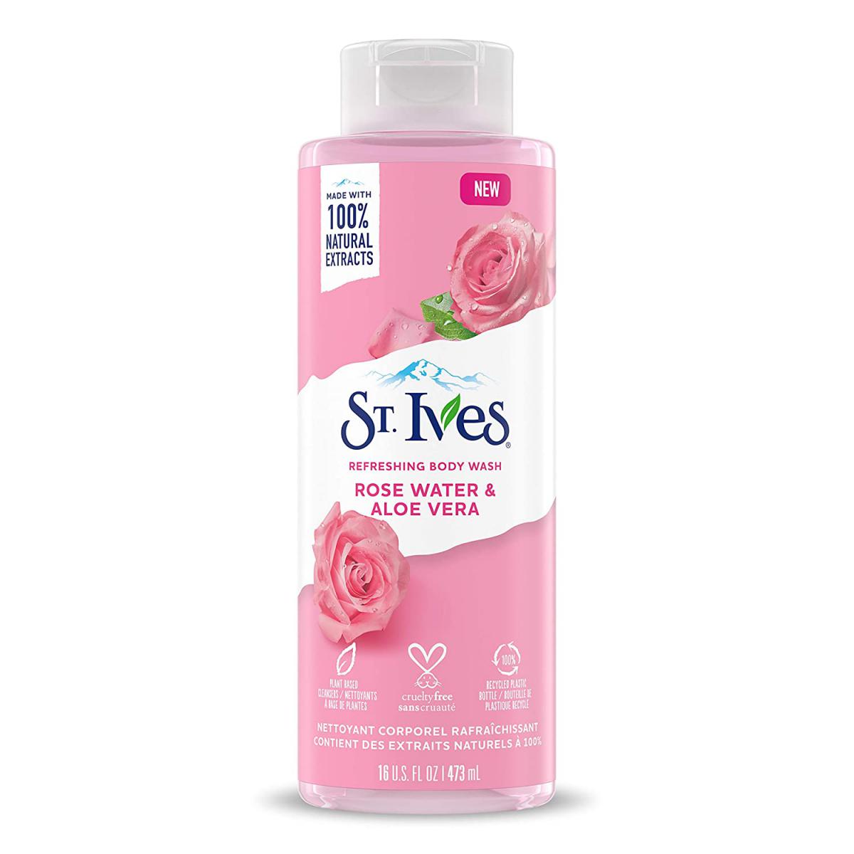 شامپو بدن گل رز و آلوورا - St. Ives Rose Water & Aloe Vera Body Wash 