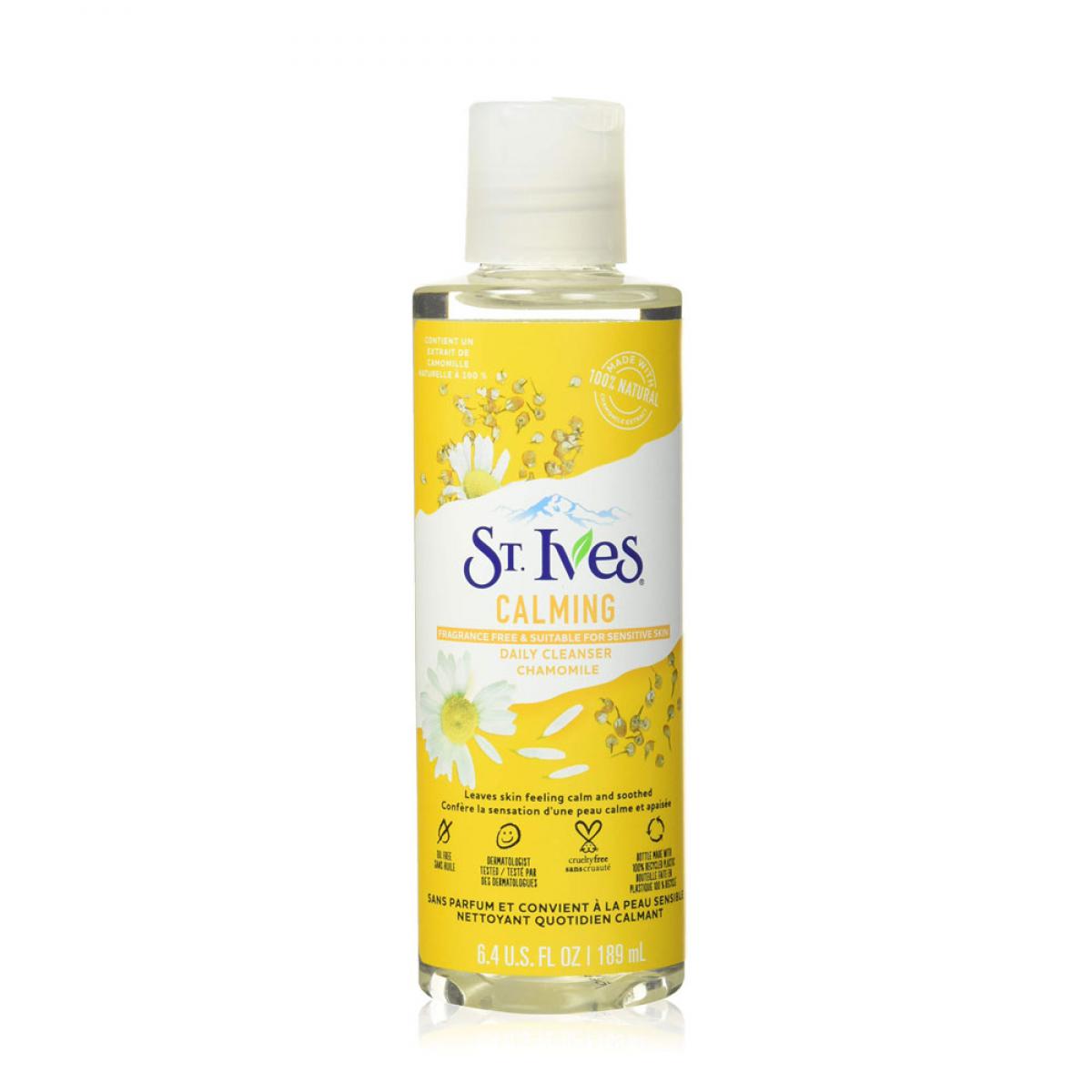 شوینده آرام بخش صورت بابونه مناسب پوست حساس  - st.ives calming daily cleanser chamomile for sensitive skin 189 ml