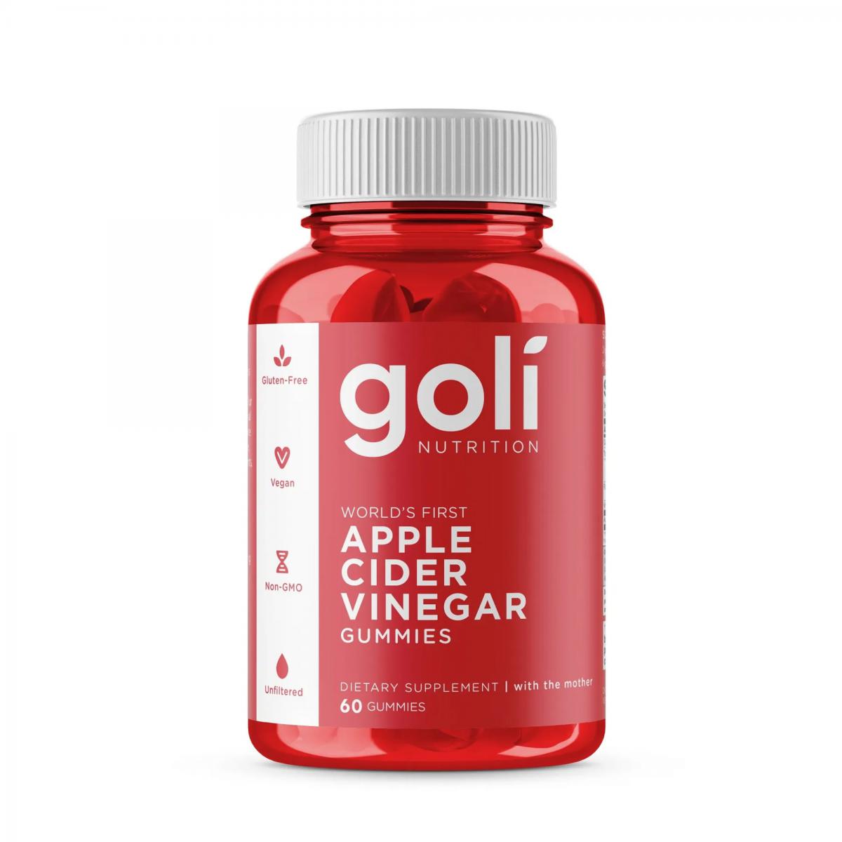 پاستیل قرمز تقویت سیستم ایمنی بدن و کاهش طبیعی وزن - Apple Cider Vinegar Gummy Vitamins by Goli Nutrition