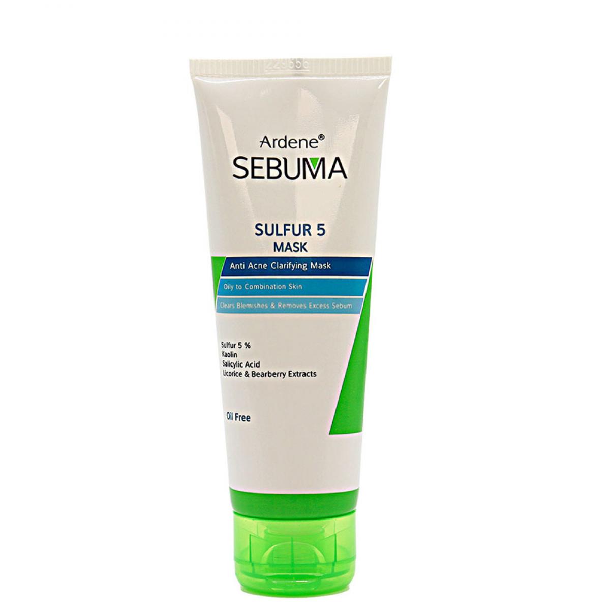 ماسک ضد جوش و پاکسازی کننده پوست چرب سبوما -  Ardene Sebuma Sulfur 5 Mask 75 ml 