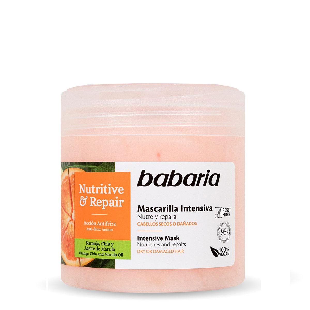 ماسک تقویت و ترمیم کننده مو - Babaria Nutritive And Repair Hair Intensive Mask Orange
