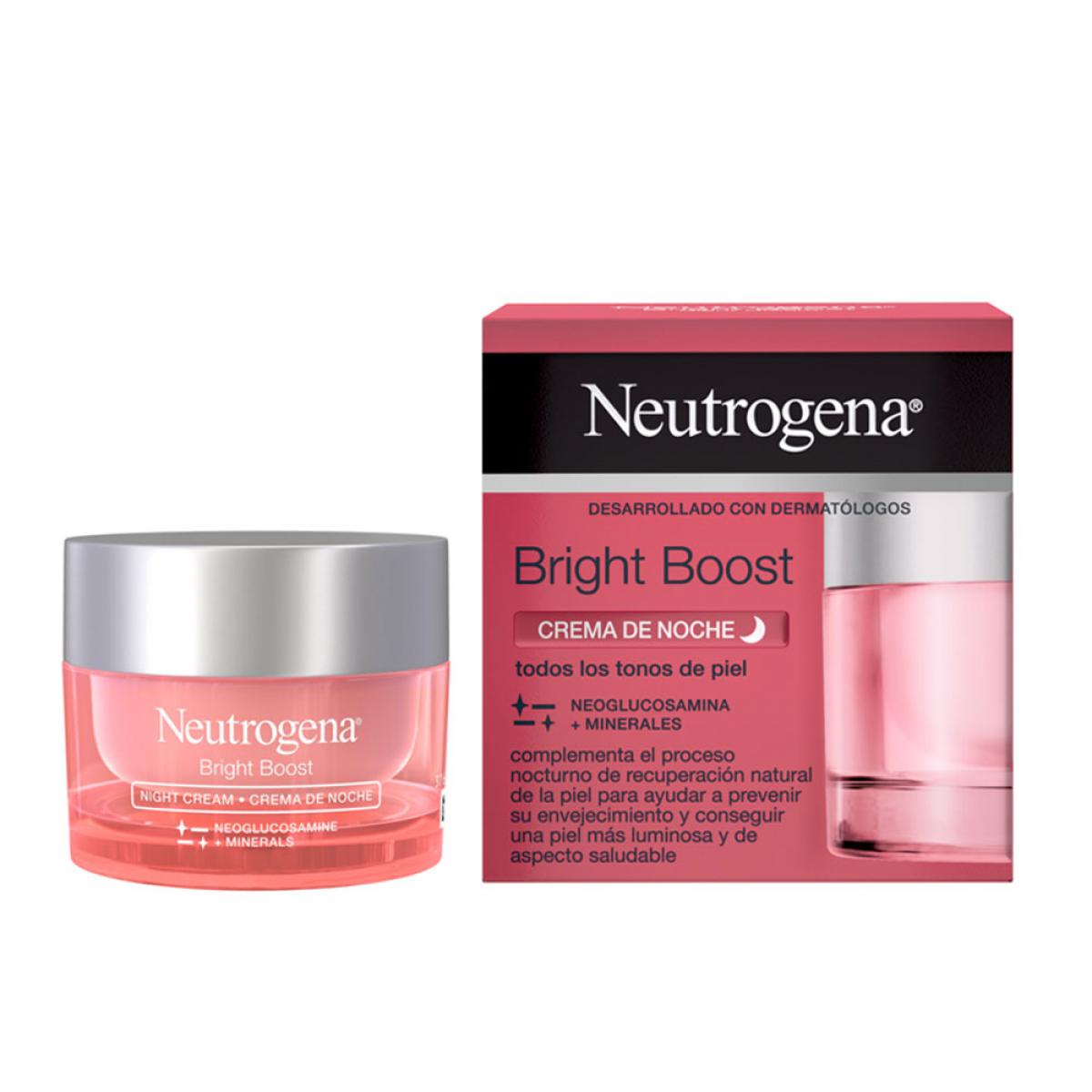 کرم شب ضد لک و روشن کننده مدل برایت بوست -  Neutrogena Bright Boost Night Cream 