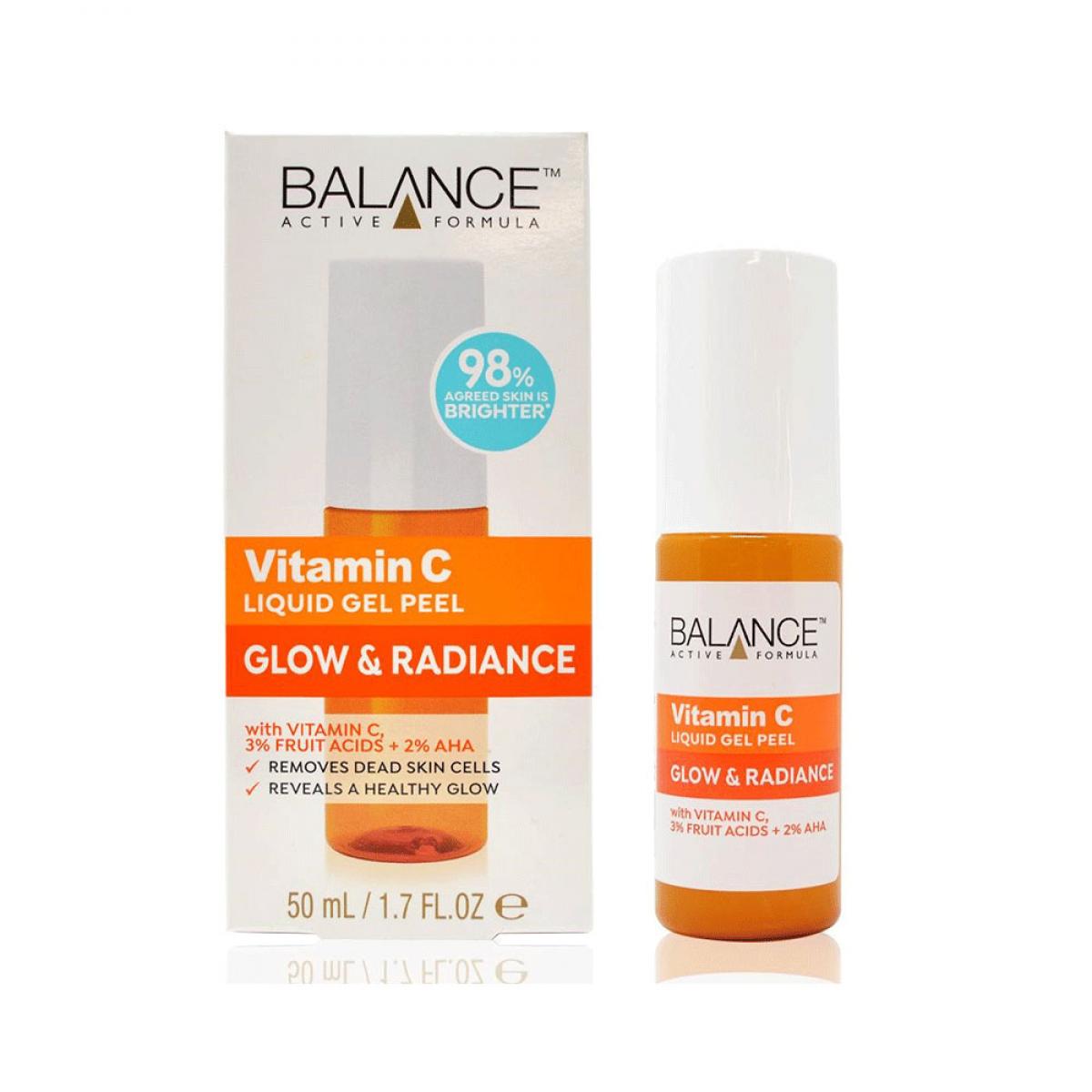 ژل پیلینگ ویتامین سی -  Balance Vitamin C Glow & Radiance Liquid Gel Peel 50ml 
