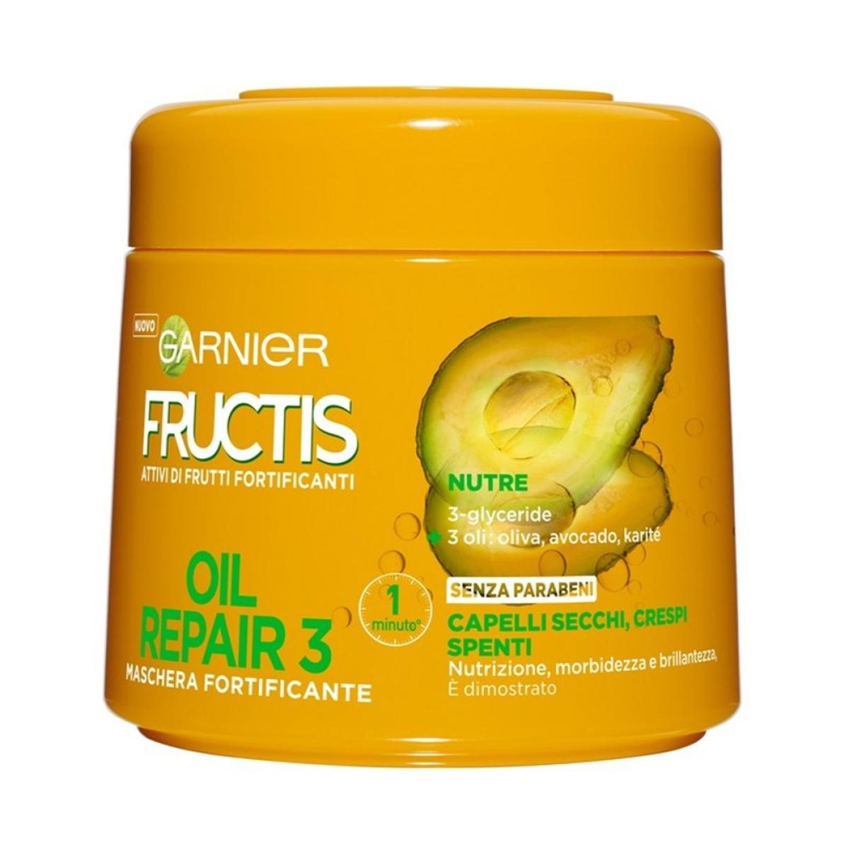 ماسک مغذی و ترمیم کننده موی روغن های مغذی - Fructis Oil Repair 3 Strengthening Mask For Dry and Damaged Hair 300 ml