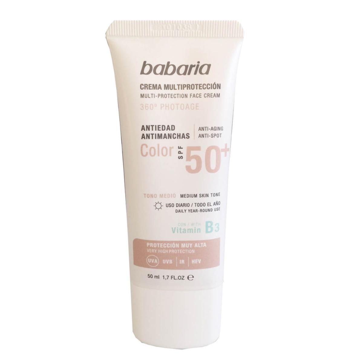 کرم ضدآفتاب رنگی spf 50 - Multi-protection facial cream with color SPF50 + 360º Photoage - Medium