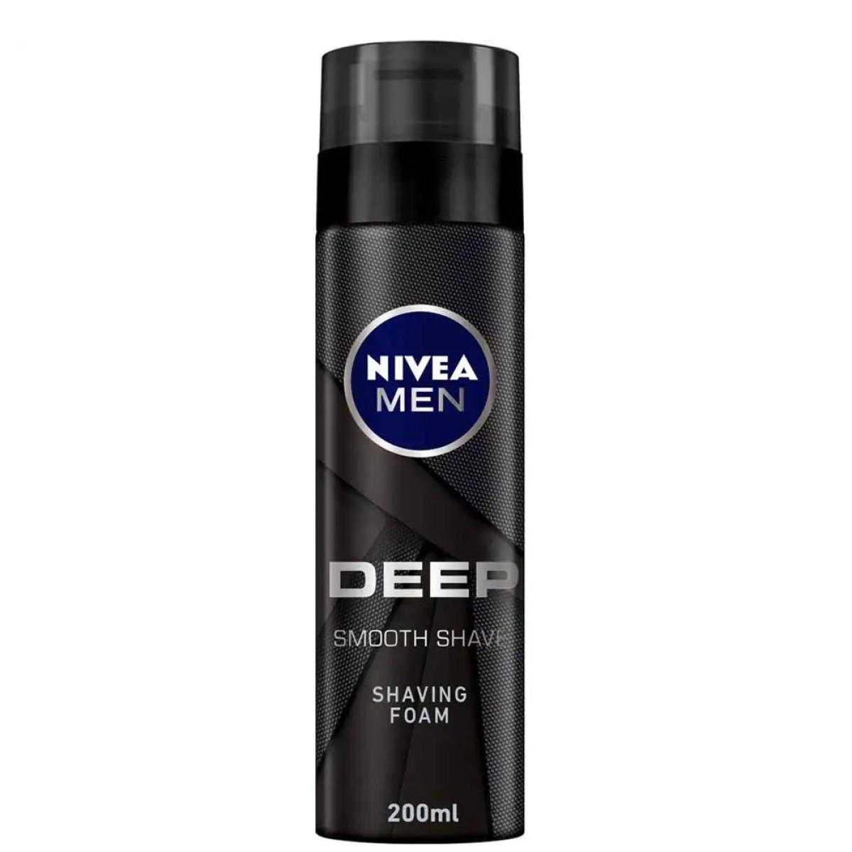 فوم اصلاح مدل Deep Dimension - Nivea Deep Dimension Shaving Foam 200ml