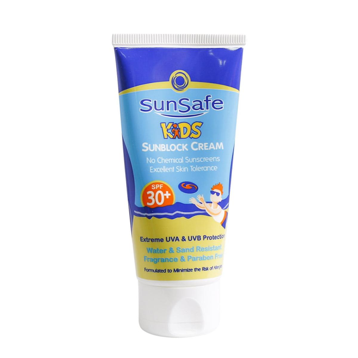 کرم ضد آفتاب کودکان +SPF 30 - Sunsafe Sunblock Cream SPF30 For Kids 50 gr