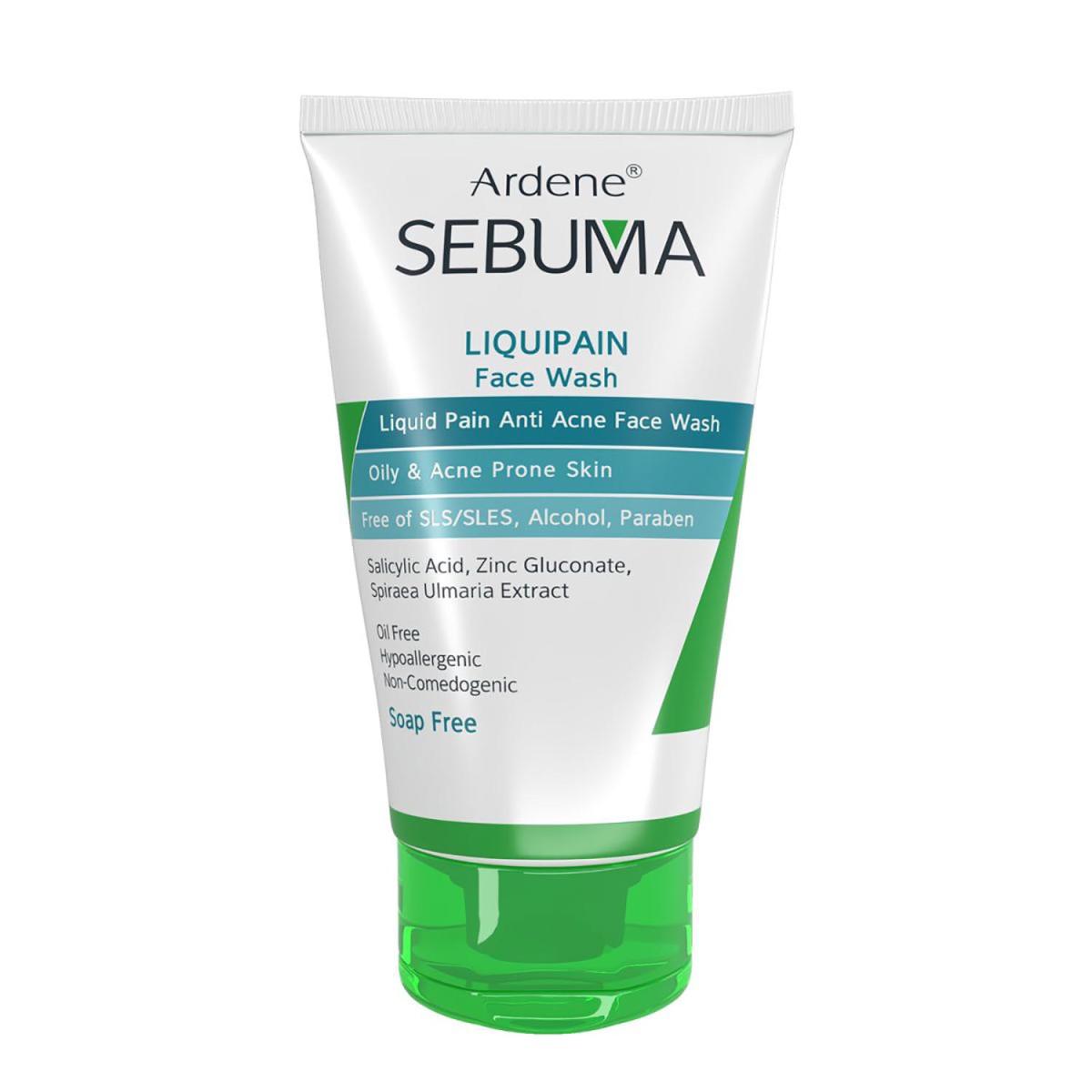 ژل شستشوی صورت مناسب پوستهای چرب و دارای آکنه سبوما  -  sebuma Liquid Pain Anti Acne Face Wash 